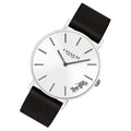 Coach Perry White Dial Black Leather Strap Watch for Women - 14503115