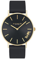  Shop Authentic Coach Perry Black Dial Black Leather Strap Watch for Women - 14503333 - Luxxuri