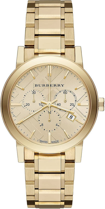  Shop Authentic Burberry The City Gold Dial Gold Steel Strap Watch for Women - BU9753 - Luxxuri