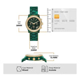  Shop Authentic Michael Kors Runway Chronograph Green Dial Green Steel Strap Watch for Women - MK7422 - Luxxuri