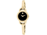  Shop Authentic Movado Rondiro 22mm Black Dial Yellow Gold Steel Strap Watch For Women - 0606888 - Luxxuri