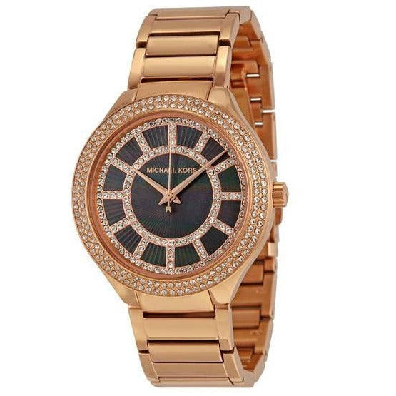  Shop Authentic Michael Kors Kerry Black Mother of Pearl Dial Rose Gold Dial Watch for Women - MK3397 - Luxxuri