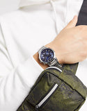  Shop Authentic Emporio Armani Renato Chronograph Blue Dial Silver Steel Strap Watch For Men - AR2448 - Luxxuri