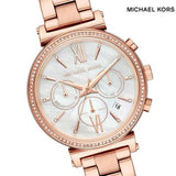  Shop Authentic Michael Kors Sofie Chronograph Mother of Pearl White Dial Rose Gold Steel Strap Watch For Women - MK6576 - Luxxuri