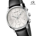  Shop Authentic Calvin Klein Posh Silver Dial Black Leather Strap Watch for Men - K8Q371C6 - Luxxuri