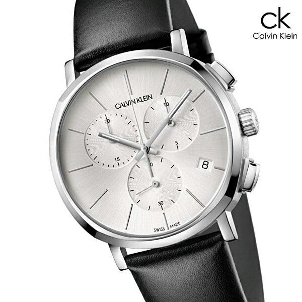  Shop Authentic Calvin Klein Posh Silver Dial Black Leather Strap Watch for Men - K8Q371C6 - Luxxuri