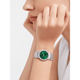  Shop Authentic Bvlgari Bvlgari Bvlgari Lady Green Dial Silver Steel Strap Watch for Women - BVLGARI103693 - Luxxuri