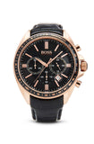  Shop Authentic Hugo Boss Driver Black Dial Black Leather Strap Watch for Men - 1513092 - Luxxuri