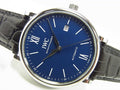  Shop Authentic IWC Portofino '150 Years Edition' Automatic Blue Dial Black Leather Strap Watch for Men - IW356518 - Luxxuri