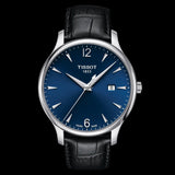  Shop Authentic Tissot T Classic Tradition Blue Dial Black Leather Strap Watch For Men - T063.610.16.047.00 - Luxxuri