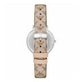  Shop Authentic Emporio Armani Gianni T Bar Quartz Silver Dial Beige Leather Strap Watch For Women - AR80007 - Luxxuri