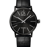  Shop Authentic Calvin Klein Post Minimal Black Dial Black Leather Strap Watch for Men - K7621401 - Luxxuri