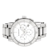 Shop Authentic Burberry City Chronograph White Dial Silver Steel Strap Watch For Women - BU9700 - Luxxuri