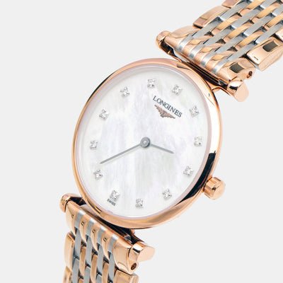 Longines La Grande Classique De Longines Diamonds Mother of Pearl Dial Two Tone Mesh Bracelet  Watch for Women - L4.209.1.97.7