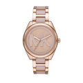  Shop Authentic Michael Kors Janelle Three Hand Rose Gold Dial Two Tone Steel Strap Watch For Women - MK7135 - Luxxuri