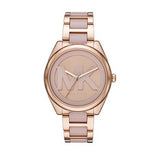  Shop Authentic Michael Kors Janelle Three Hand Rose Gold Dial Two Tone Steel Strap Watch For Women - MK7135 - Luxxuri