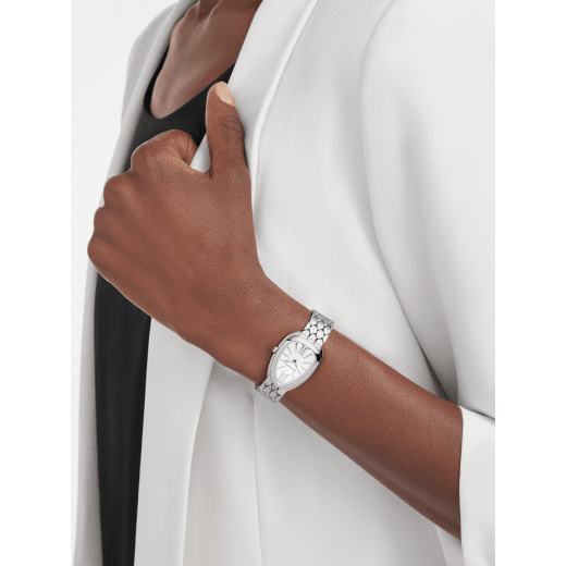  Shop Authentic Bvlgari Serpenti Seduttori Quartz White Dial Silver Steel Strap Watch for Women - SERPENTI103141 - Luxxuri