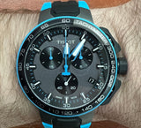  Shop Authentic Tissot T Race Cycling Chronograph Black Dial Two Tone Rubber Strap Watch For Men - T111.417.37.441.05 - Luxxuri