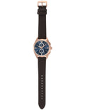  Shop Authentic Emporio Armani Claudio Chronograph Blue Dial Brown Leather Strap Watch For Men - AR11554 - Luxxuri