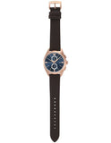  Shop Authentic Emporio Armani Claudio Chronograph Blue Dial Brown Leather Strap Watch For Men - AR11554 - Luxxuri