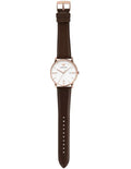  Shop Authentic Emporio Armani Minimalist Quartz White Dial Brown Leather Strap Watch For Men - AR11572 - Luxxuri