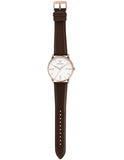  Shop Authentic Emporio Armani Minimalist Quartz White Dial Brown Leather Strap Watch For Men - AR11572 - Luxxuri