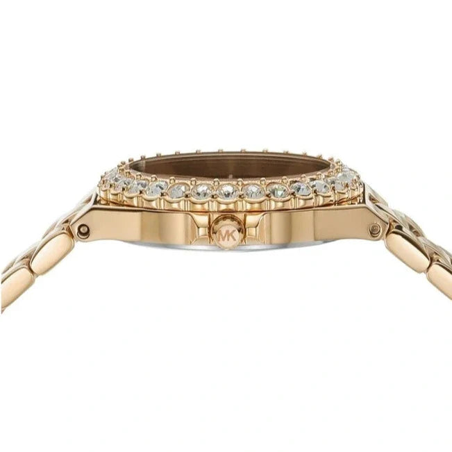  Shop Authentic Michael Kors Lennox Quartz Green Dial Gold Steel Strap Watch For Women - MK7395 - Luxxuri