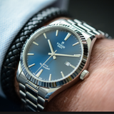  Shop Authentic Tudor Style Automatic Blue Dial Silver Steel Strap Watch for Men - M12710-0013 - Luxxuri