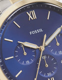  Shop Authentic Fossil Neutra Chronograph Blue Dial Two Tone Steel Strap Watch for Men - FS5706 - Luxxuri