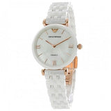  Shop Authentic Emporio Armani Ceramica Mother of Pearl Dial White Ceramic Strap Watch For Women - AR1486 - Luxxuri