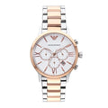  Shop Authentic Emporio Armani Giovanni Chronograph Quartz White Dial Two Tone Steel Strap Watch For Men - AR11209 - Luxxuri