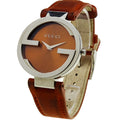  Shop Authentic Gucci Interlocking G Brown Dial Brown Leather Strap Watch For Men - YA133319 - Luxxuri