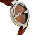  Shop Authentic Gucci Interlocking G Brown Dial Brown Leather Strap Watch For Men - YA133319 - Luxxuri