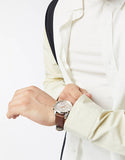  Shop Authentic Hugo Boss Skymaster White Dial Brown Leather Strap Watch for Men - 1513786 - Luxxuri