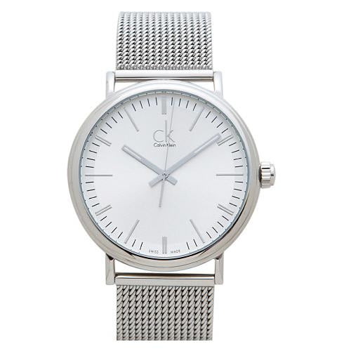  Shop Authentic Calvin Klein Surround Silver Dial Silver Mesh Bracelet Watch for Men - K3W21126 - Luxxuri