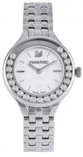  Shop Authentic Swarovski Lovely Crystals Mini White Dial Silver Steel Strap Watch for Women - 5242901 - Luxxuri