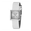  Shop Authentic Calvin Klein Mark Silver Dial White Leather Strap Watch for Women - K3R231L6 - Luxxuri