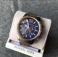  Shop Authentic Michael Kors Lexington Blue Dial Two Tone Steel Strap Watch for Men - MK8412 - Luxxuri