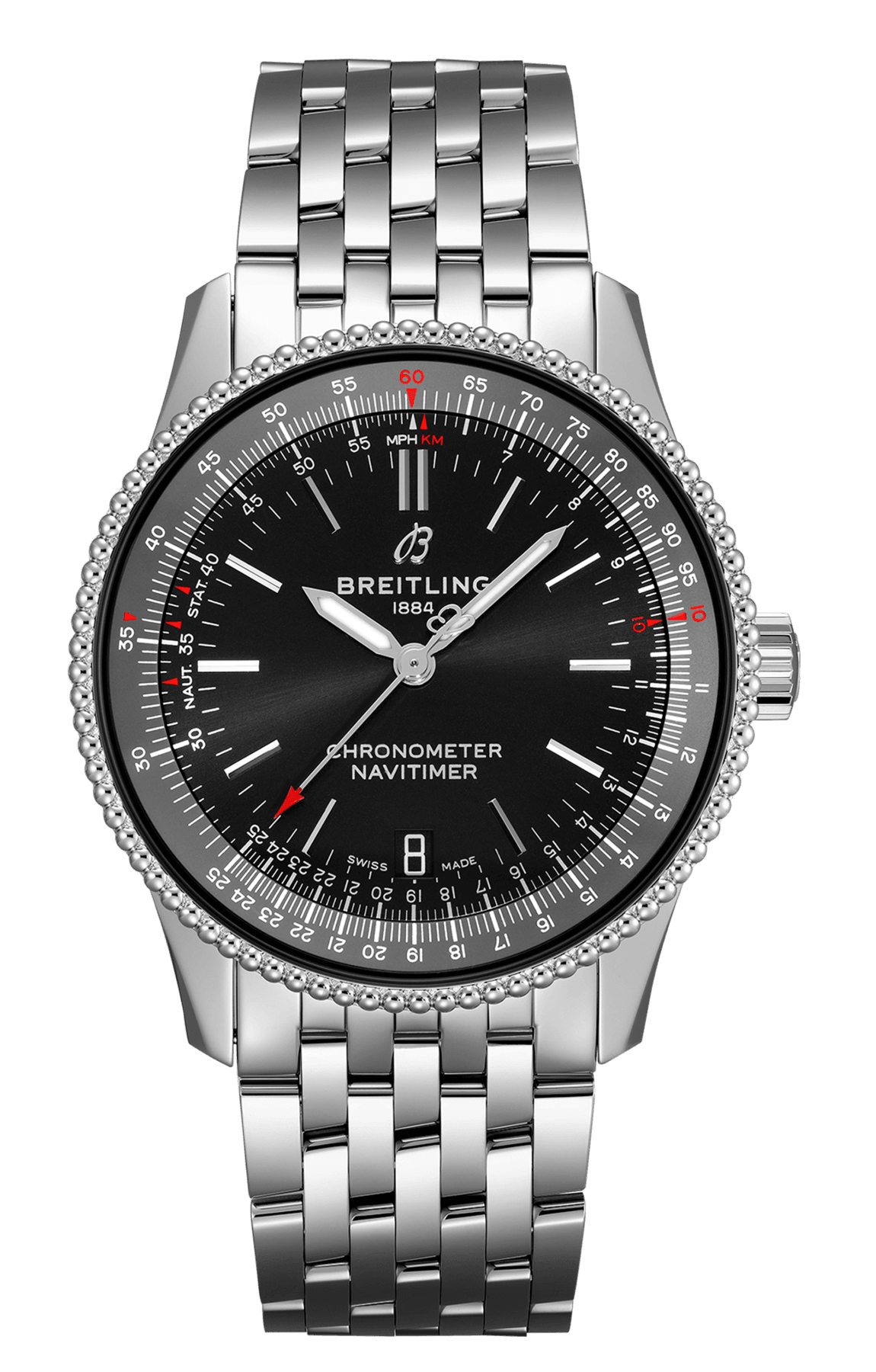  Shop Authentic Breitling Navitimer Automatic 38mm Black Dial Stainless Steel Mens Watch - A17325241B1A1 - Luxxuri