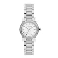  Shop Authentic Burberry The City Diamonds Silver Dial Silver Steel Strap Watch for Women - BU9220 - Luxxuri