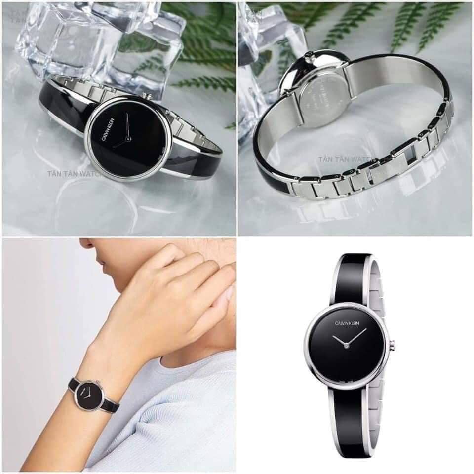  Shop Authentic Calvin Klein Seduce Black Dial Two Tone Steel Strap Watch for Women - K4E2N111 - Luxxuri