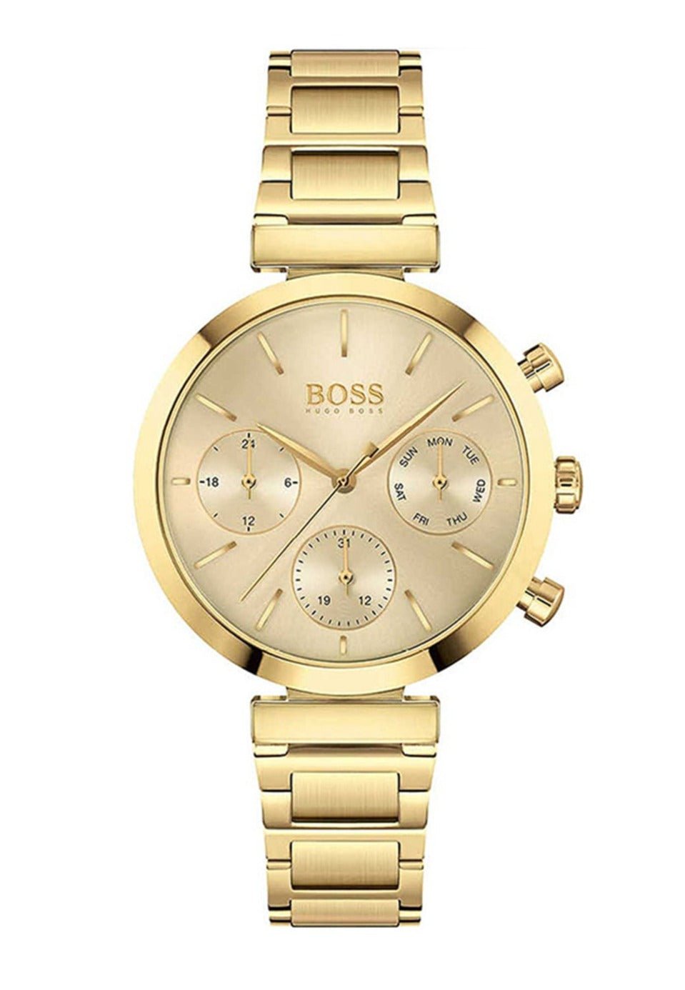  Shop Authentic Hugo Boss Flawless Gold Dial Gold Steel Strap Watch for Women - 1502532 - Luxxuri