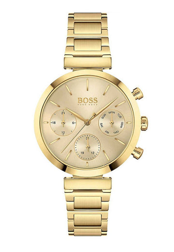  Shop Authentic Hugo Boss Flawless Gold Dial Gold Steel Strap Watch for Women - 1502532 - Luxxuri