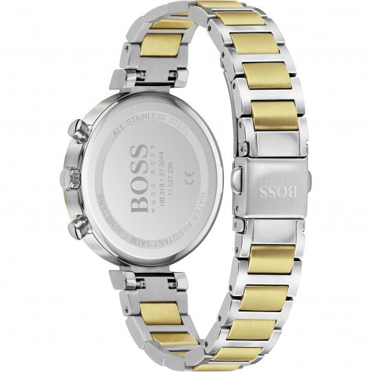  Shop Authentic Hugo Boss Flawless Silver Dial Two Tone Steel Strap Watch for Women - 1502550 - Luxxuri