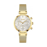  Shop Authentic Hugo Boss Flawless White Dial Gold Mesh Bracelet Watch for Women - 1502552 - Luxxuri