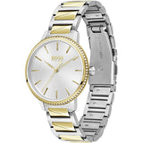  Shop Authentic Hugo Boss Signature Silver Dial Two Tone Steel Strap Watch for Women - 1502568 - Luxxuri