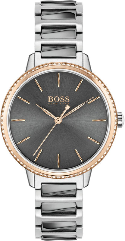  Shop Authentic Hugo Boss Signature Grey Dial Silver Steel Strap Watch for Men - 1502569 - Luxxuri