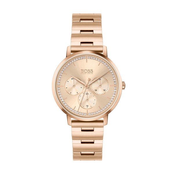  Shop Authentic Hugo Boss Prima Gold Dial Gold Steel Strap Watch for Women - 1502571 - Luxxuri