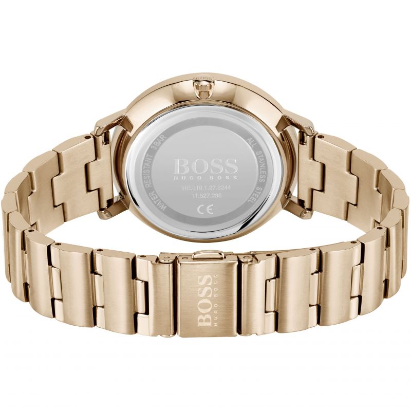  Shop Authentic Hugo Boss Prima Gold Dial Gold Steel Strap Watch for Women - 1502571 - Luxxuri