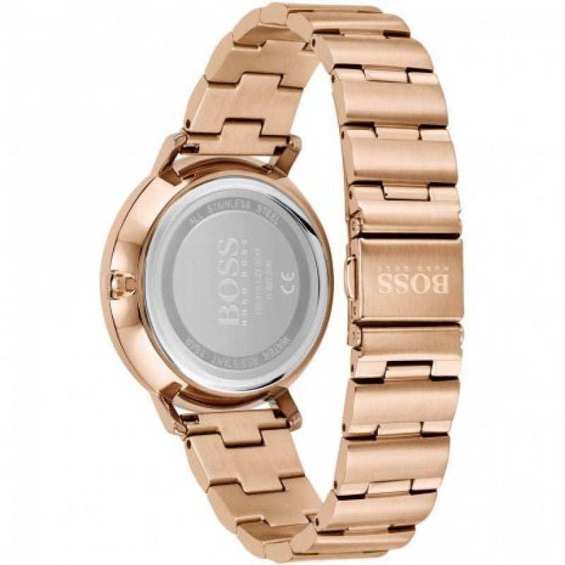 Hugo Boss Prima Gold Dial Gold Steel Strap Watch for Women - 1502571